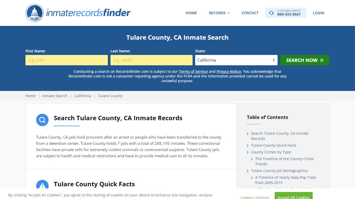 Tulare County, CA Inmate Lookup & Jail Records Online